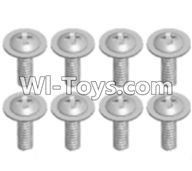 Wltoys A303 Parts-Round head screw with dielectric(M2.5X6X6)-8pcs,1/12 Wltoys A303 RC Car Spare Parts Replacement Accessories